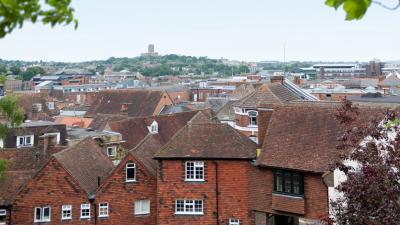 Rooftops of Guildford buildings