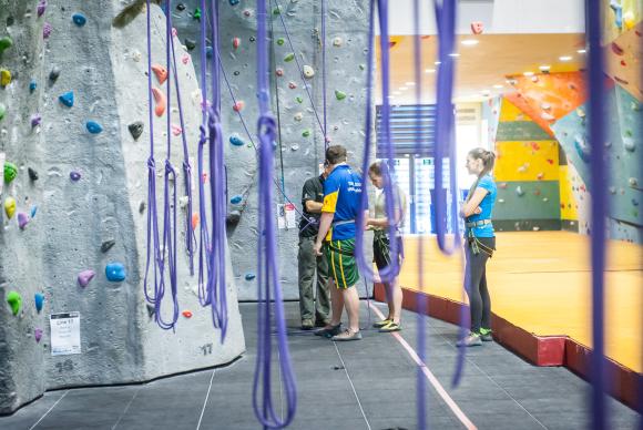 Rock climbing at Surrey Sports Park